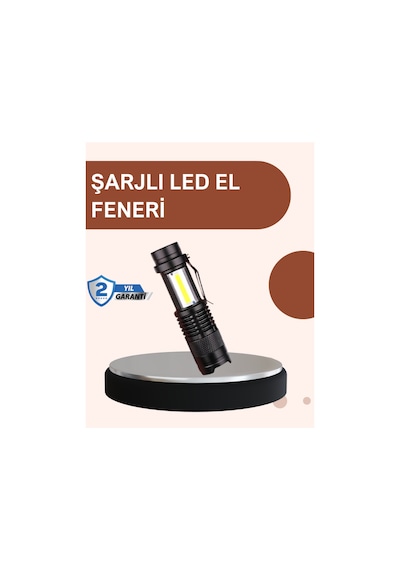 Alüminyum Gövdeli 2000 Lümen Güçlü Led El Feneri