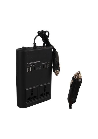 Mey İthalat Araç İçin 12v 24v Güç Dönüştürücü 220v Priz Ve Usb Portlu