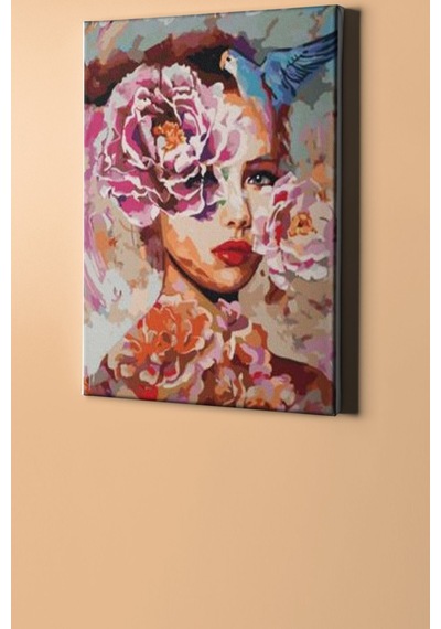 Webstyle Sayılarla Boyama Seti Kasnaklı Masal Kadın 60 X 75 Cm