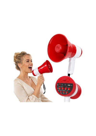 Magicvoice 619u 50 Watt Şarj Edilebilir El Megafonu Bluetooth Ve Ses Kayıt Destekli Megafon