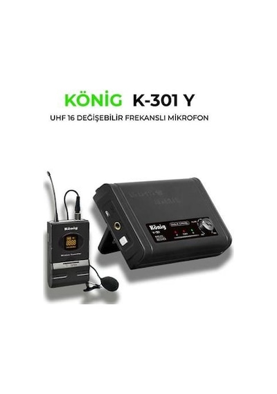 König K-301 Y Uhf Tek Kanal 1 Yaka Mikrofonu