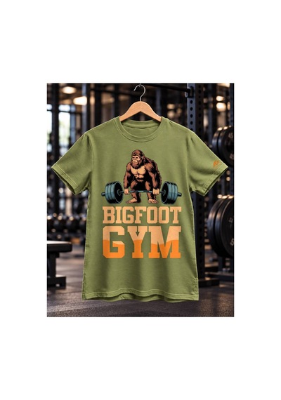 Segungear Bigfoot Erkek Regular Fit Baskılı Spor Tişört Haki - 931634118 Haki