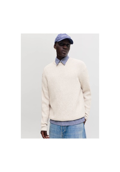 Jack & Jones Jorfrederiksberg Erkek Kazak 12300465 Ekru