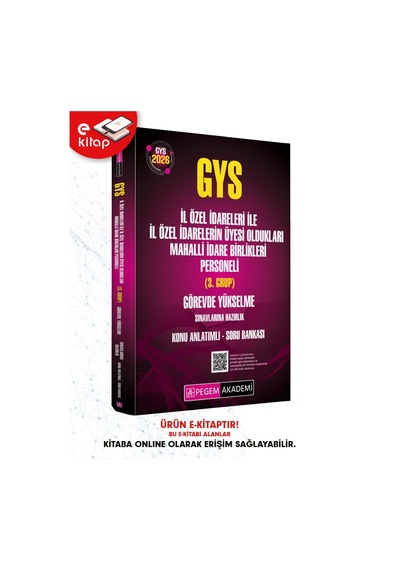 2026 Gys İl Özel İdareleri İle İl Özel İdarelerinin Üyesi Oldukları Mahalli İdare Birlikleri Personeli 3. Grup Görevde Yükselme Sınavlarına Hazırlık Konu Anlatımlı Soru Bankası E-kitap
