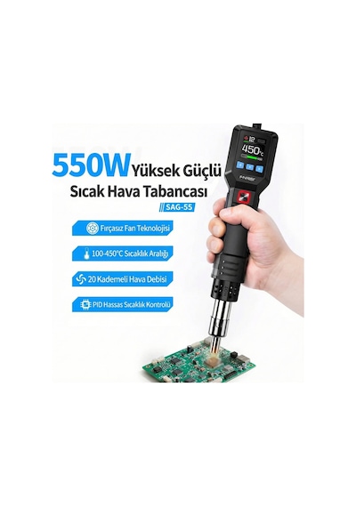 Sag-55 High-end Configuration Pro Akıllı Sıcak Hava Tabancası 550w