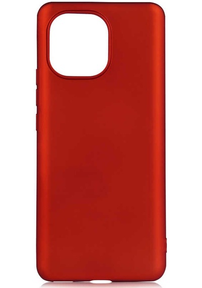 Noktaks - Mi 11 Uyumlu - Kılıf Mat Soft Esnek Premier Silikon Kapak - T16458 - Kırmızı Kırmızı