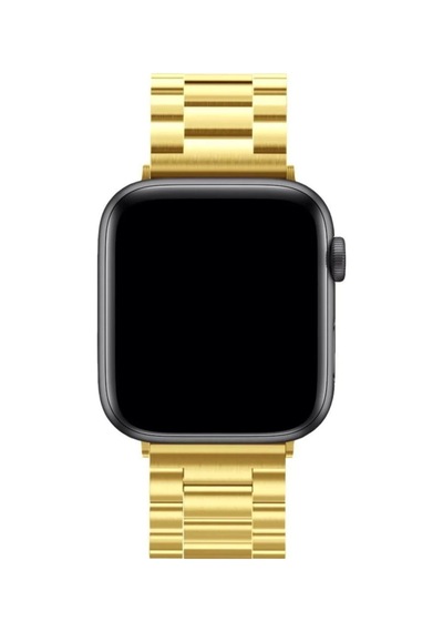 Apple Watch 42mm Uyumlu Metal Baklalı Kordon - Gold