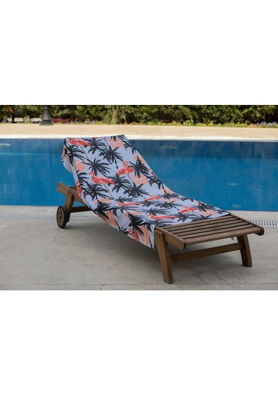 Tr Palmiye Desenli Plaj Havlusu, Spor Havlusu, Mikrofiber Hızlı Kuruyan Plaj Havlusu 70x140cm Genel