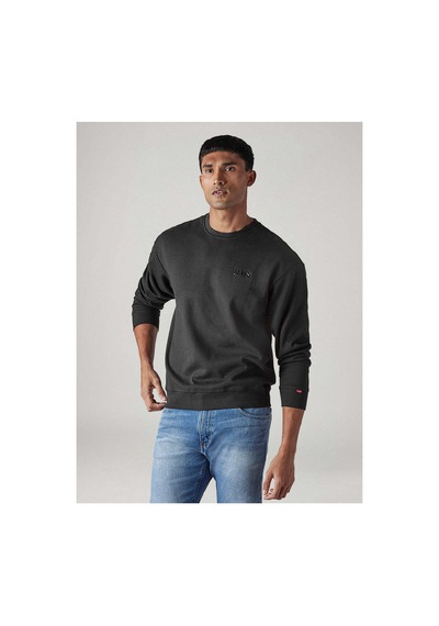 Levi's Relaxed Erkek Bisiklet Yaka Logolu Siyah Sweatshirt - A8398-0098