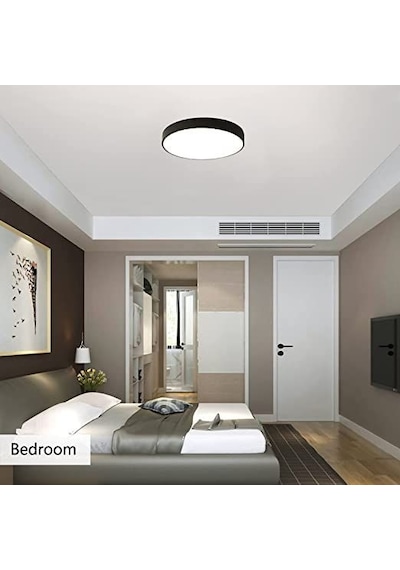 24 Watt Günışığı Ledli, Çok Kaliteli Sıva Üstü Metal Kasa Tavan Armatürü, 1700 Lümen 3000k Armatür Beyaz - Siyah