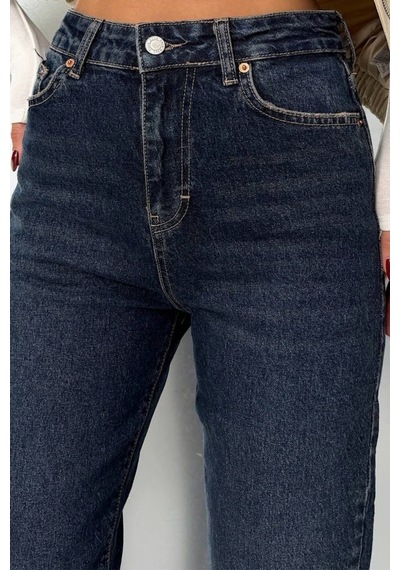 Balenbi Kadın Yüksek Bel Yıkamalı Strech Mom Jean Likralı Kot Pantolon 1246 - Premium Seri Koyu Mavi 2388 Balenbi Kadın Yüksek Bel Yıkamalı Strech Mom Jean Likralı Kot Pantolon 1246 - Premium Seri Koyu Mavi 2388