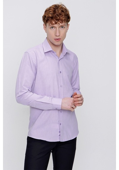 Morven Erkek Lila %100 Pamuk Oxford Slim Fit Dar Kesim Gömlek Lila Morven Erkek Lila %100 Pamuk Oxford Slim Fit Dar Kesim Gömlek Lila