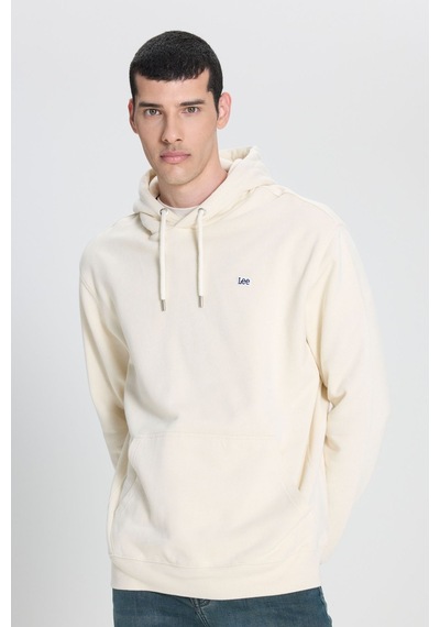 Lee Regular Fit Normal Kesim Pamuk Kapüşonlu Şardonlu Sweatshirt - L80yry Beyaz
