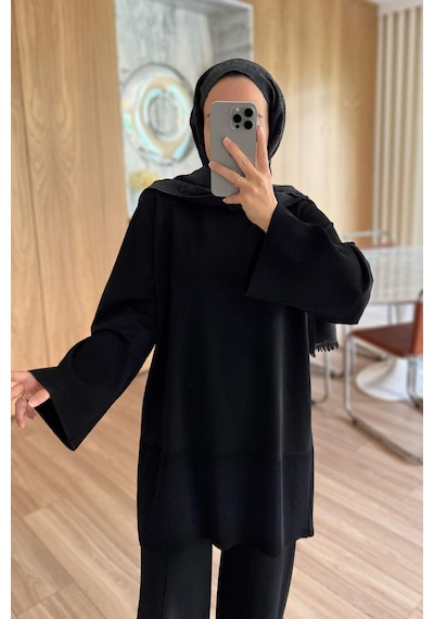 Kahijab Liora Premium Rayon Takım - Siyah Siyah