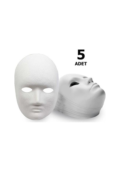 5 Adet. Karton Maske. Boyanabilir. Eğitici Maske Boyama. Etkinlik