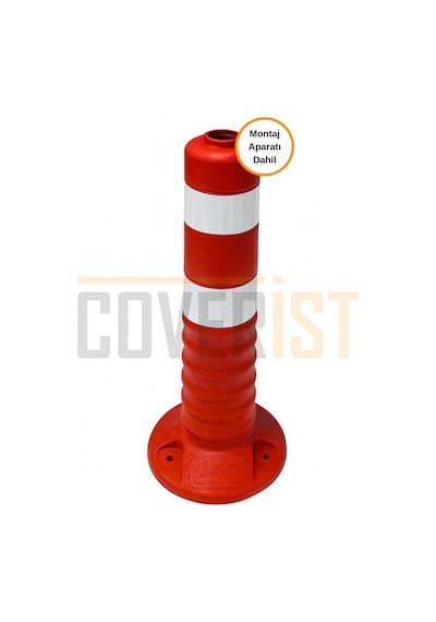 Plastik Yol Şerit Ayırıcı Otopark Dubası 45cm Reflektifli Delinatör