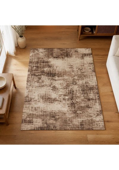 Kartela Halı Alea Halı Jüt Taban Dokuma Halı Kahverengi - 100 X 150 Cm