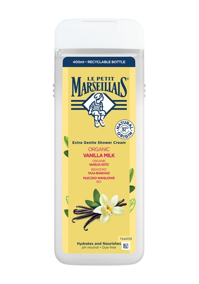 Le Petit Marseillais Vanilya Sütü Duş Jeli 400 Ml - 3 Adet Tarı Akdeniz Çileği - Vanilya Sütü
