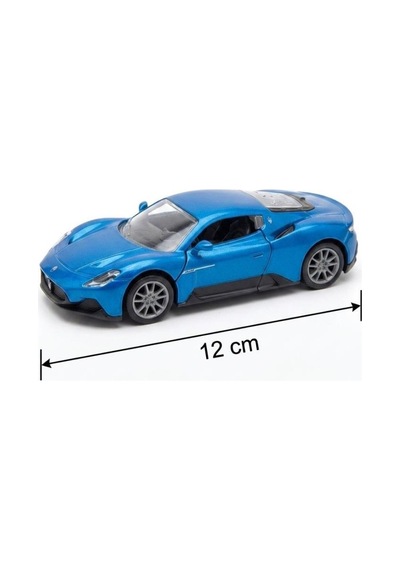 Maserati Mc20 Çek-bırak Model Araba - Açılır Kanat Kapı - 1:24 Ölçekli Metal Oyuncak Araç Mavi