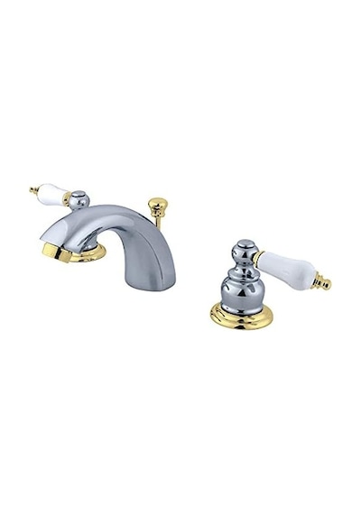 Brass Kb944b Viktorya Dönemine Ait Mini Lavabo Bataryası Meşe/profesyonel Kulp, Cilalı Krom/cilalı Pirinç