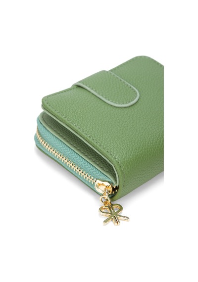Adelina Bags Kadın Yumuşak Dokulu Küçük Cüzdan Mint Yeşil