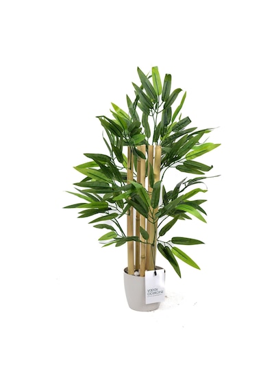 Yapay Çiçekçiniz Taş Detaylı Saksıda 60 Cm Yapay Bambu Ağacı