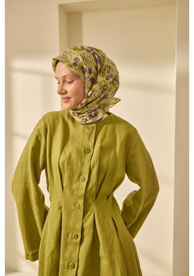 Silk Home Soft Eşarp 73090-29 Yeşil Bej, Mor, Sarı, Eflatun