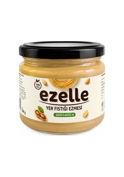 Ezelle Yer Fıstığı Ezmesi Şekersiz 300 Gr.