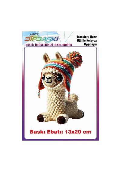 Örgü Görünümlü Ütü İle Yapışan Tişört Tekstil Baskı 3228