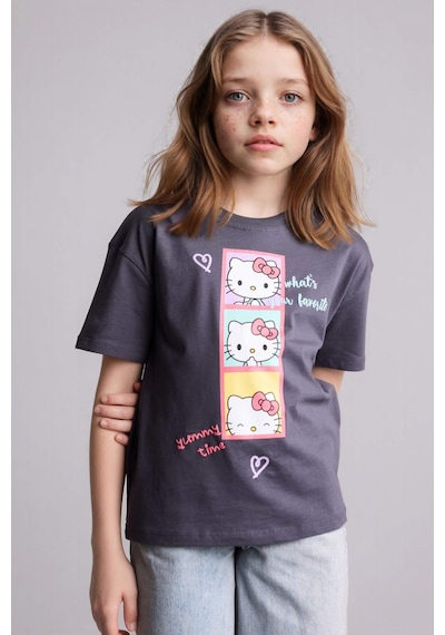 Defacto Hello Kıtty Tişört Kız Çocuk H1539a826smar1 Antrasit-ar1