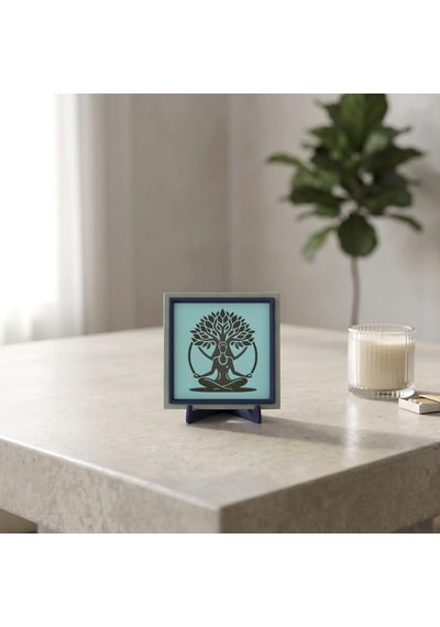 Modern Yorumla Hayat Ağacı Ve Meditasyon Objesi, Sevdikleriniz İçin Çok Özel Bir Armağan 10x10 Cm