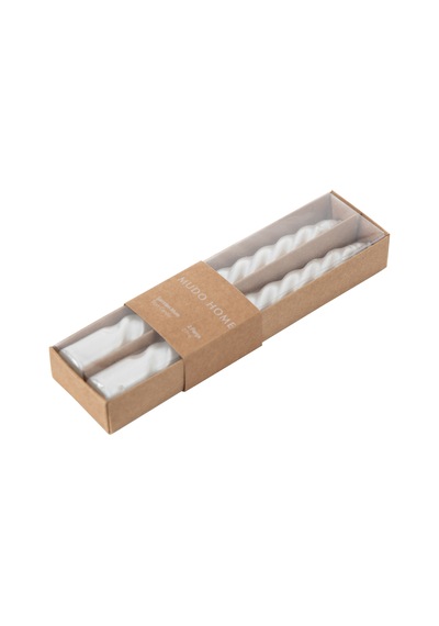 Mudo Home 2li Burgulu Şamdan Mum Sedef 18cm 419650