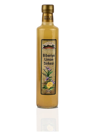 Fermente Biberiye Limon Sirkesi 500 Ml X4 4'lü Paket