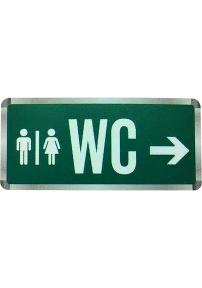 3 Watt Led'li Wc Tuvalet Levhası, Wc Yol Gösterici, Kesintide 2 Saat Şarjlı Sağ - Sol Çift Yönlü