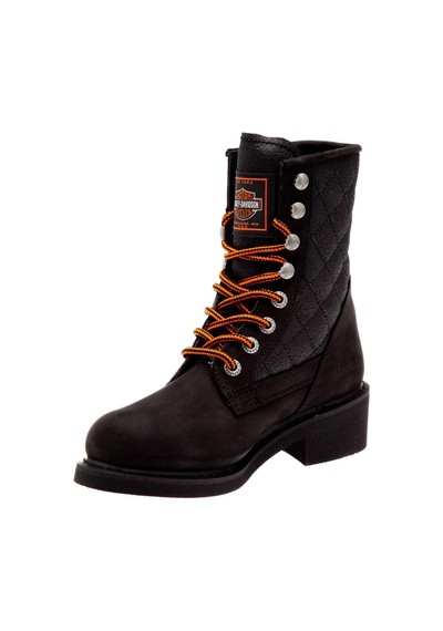 Harley Davidson New Worker Black Nubuk Kadın Bot Siyah
