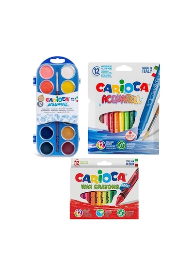 Carioca Yıkanabilir Pastel Boya Acquarell Keçeli Kalem ve Sulu Boya Seti