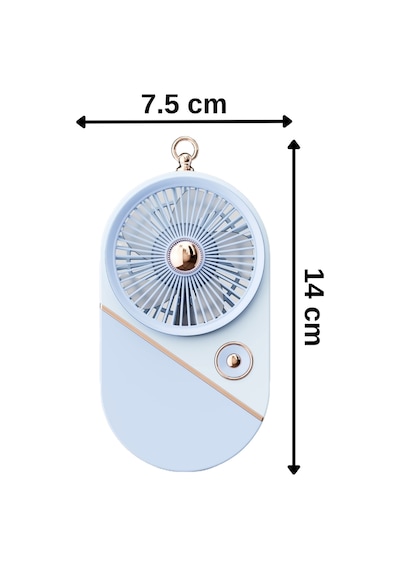 Taşınabililir Mini Usb Şarjlı 3 Kademeli El Vantilatör Fan Soğutucu Ys2528 Mavi