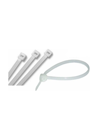 Beyaz Cırt Plastik Kelepçe 20 cm Kablo Bağı - 2.7*200mm 100 adet