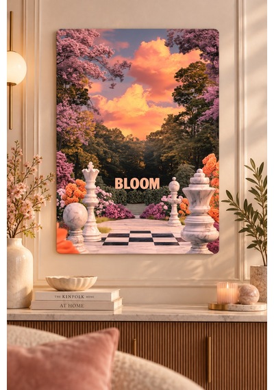Dekoratif Bloom Metal Tablo Modern Duvar Dekorasyonu Çok Renkli