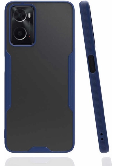 Gld-spt- Newface Oppo A96 Kılıf Platin Silikon - Lacivert