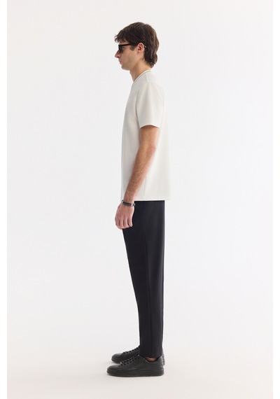Avva Erkek Ekru Bisiklet Yaka Kolay Ütülenen Regular Fit T-shirt A61y1034