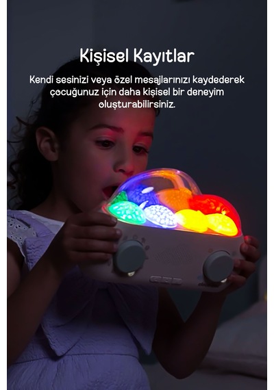 Cloud-b Senkronize Işık Projeksiyonlu Hikaye Anlatıcı Uyku Arkadaşı 22,5x5,5x14,5 Cm