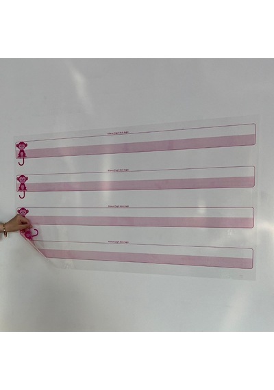 Kılavuz Çizgili Akıllı Kağıt Yazı Tahtası Duvarda İz Bırakmaz Statik Yeni Müfredata Uygun 100x56cm 5728 Çok Renkli