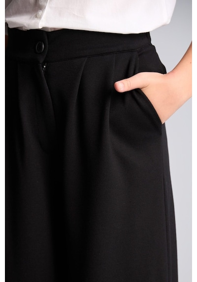 Defacto Yüksek Bel Çift Düğmeli Wıde Leg Pantolon Kız Çocuk I6731a826aubk81 Siyah-bk81
