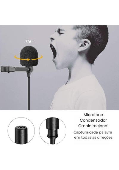 By-m1 Akıllı Telefon Ve Canon/nikon Kamera İçin 3,5 Mm Lavalier-mikrofon, Siyah, Kullanma Kılavuzu İngilizce Dil