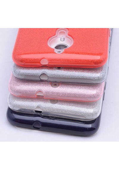 General Mobile 5 Plus Kılıf Zore Shining Silikon Gümüş