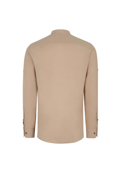 G783 Dewberry Hakim Yaka Erkek Gömlek-bej Bej