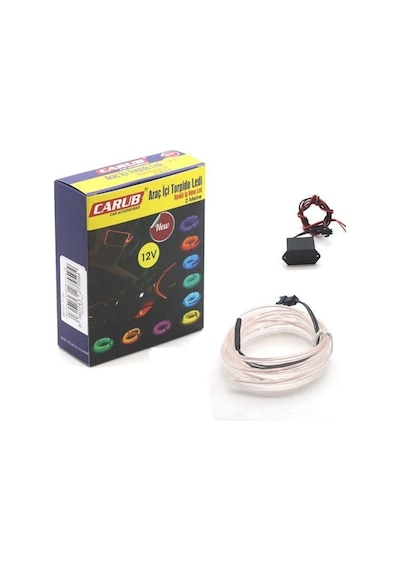 Ayrex Araç İçi Torpido Ledi12v İp Neon Beyaz 2mt