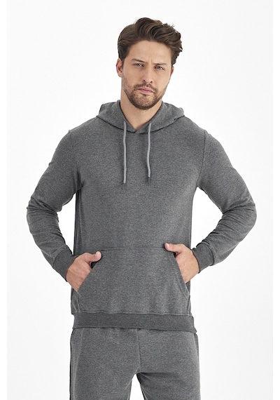 Monox Erkek Kapüşonlu Mevsimlik Sweatshirt 001 Antrasit