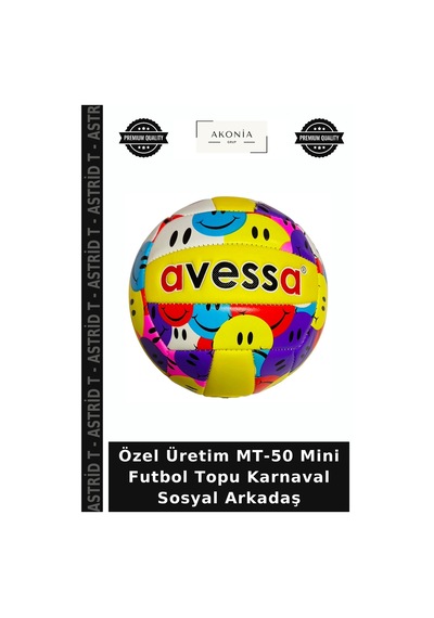 Özel Üretim Mt-50 Mini Futbol Topu Karnaval Sosyal Arkadaş Çok Renkli